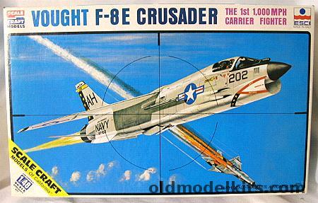 ESCI 1/48 LTV F-8E (F8) Crusader - VF-162 USS Oriskany / VMF-312 Marines / French Navy Flotille 14 F, SC-4011 plastic model kit